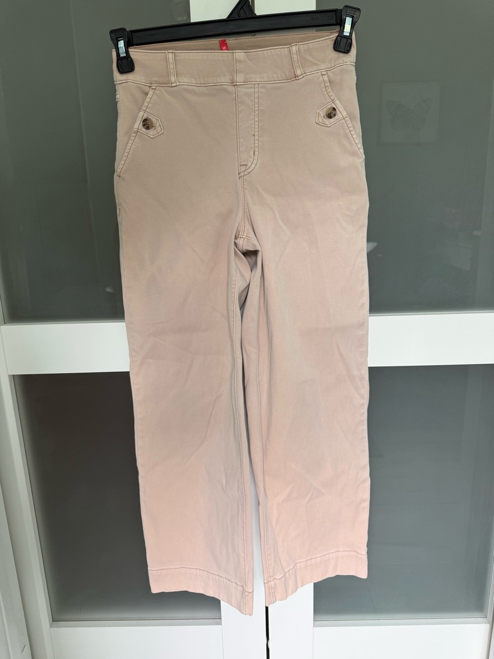 SPANX Neutral Beige Garment with Red Logo Tag